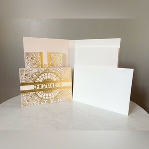 Christian Dior Gold and White Decorative Stationary Set